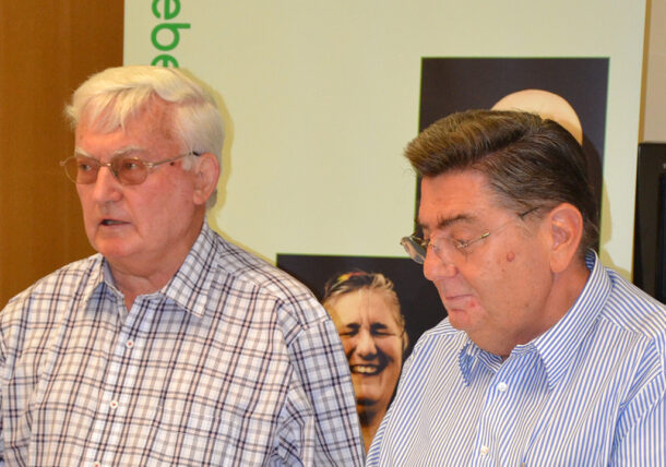 2011: Dr. Prinz und Dr. Eigner bei einem gemeinsamen Vortrag im Vorstand der LHW
