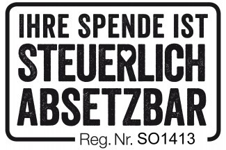 Ihre Spende ist steuerlich absetzbar.