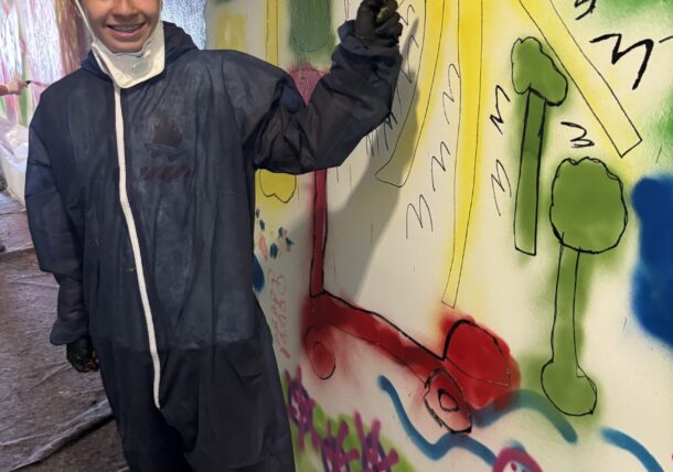 Fotos vom Graffiti Workshop in der Brehmstraße